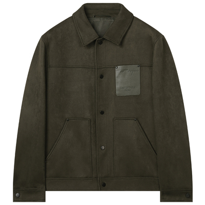 仿麂皮绒工装夹克男秋冬