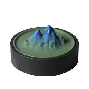 宣砚文房青山绿水砚台带盖天然安徽歙砚端砚四宝墨碟墨池砚池墨盒 初学者学生毛笔书法用品定制logo送礼佳品