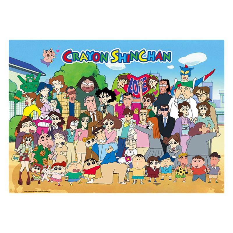 VINLAA蜡笔小新拼图1000片成人版插画治愈减压解闷儿童玩具礼正版