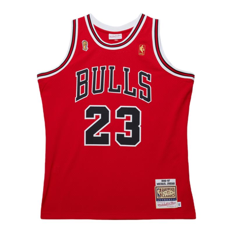 公牛队迈克尔·乔丹96-97赛季NBA官方MN复刻23号球衣AU球员版