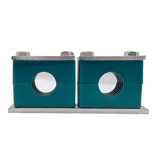 塑料管夹液压管夹重型左右联油管管夹双管夹船用管卡固定多排管夹