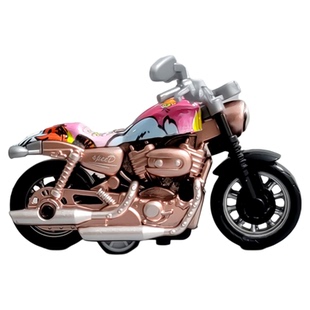 无聊了！看摩托车小摆件电脑桌面小摆件治愈系回力可动工位装饰品
