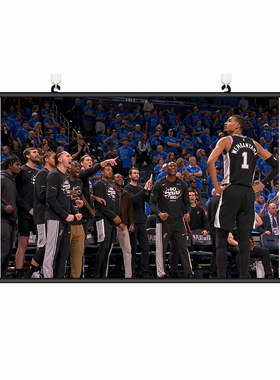 文班亚马挂画NBA篮球明星海报名场面马刺客厅卧室装饰画壁画贴纸