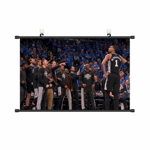 文班亚马挂画NBA篮球明星海报名场面马刺客厅卧室装饰画壁画贴纸