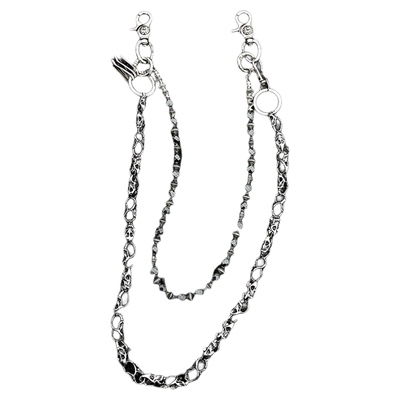 双层亮黑珠骷髅男女潮流腰间挂饰