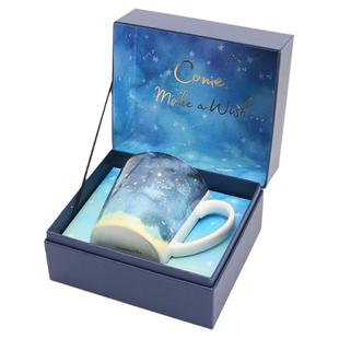 日本afternoontea水彩星空陶瓷马克杯子结婚闺蜜女友情人节礼物