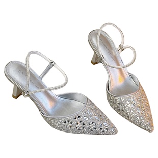 法式水钻高跟包头凉鞋女2026新款夏外穿配裙子优雅气质不累脚单鞋