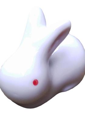 增运旺财小白兔陶瓷怀旧摆件