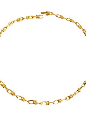 博主同款电镀项链黄铜镀金女