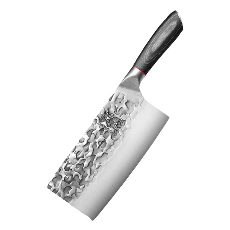 9cr18龙泉锻打菜刀家用厨刀特快切肉刀具厨师专用厨房斩切两用刀