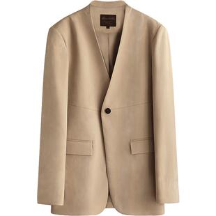 COCOBELLA静奢风高智感无领西装女极简通勤休闲百搭外套SI7030-2