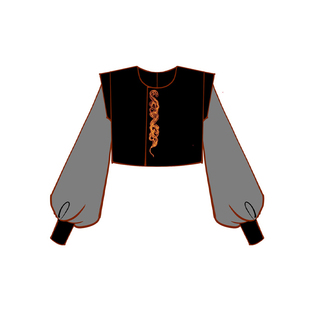 听旬请长缨春季新款汉服女原创新中式改良唐制十破裙假两件坦领衫