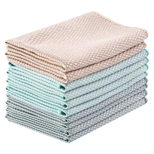 鱼鳞抹布不留痕加厚厨房洗碗去油污神器吸易水擦玻璃专用清洁毛巾