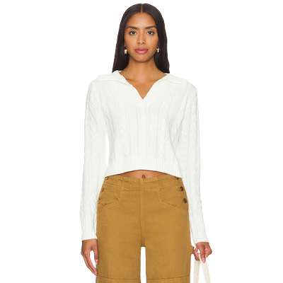 ALL THE WAYS SABLE 毛衣 象牙白 REVOLVE内搭