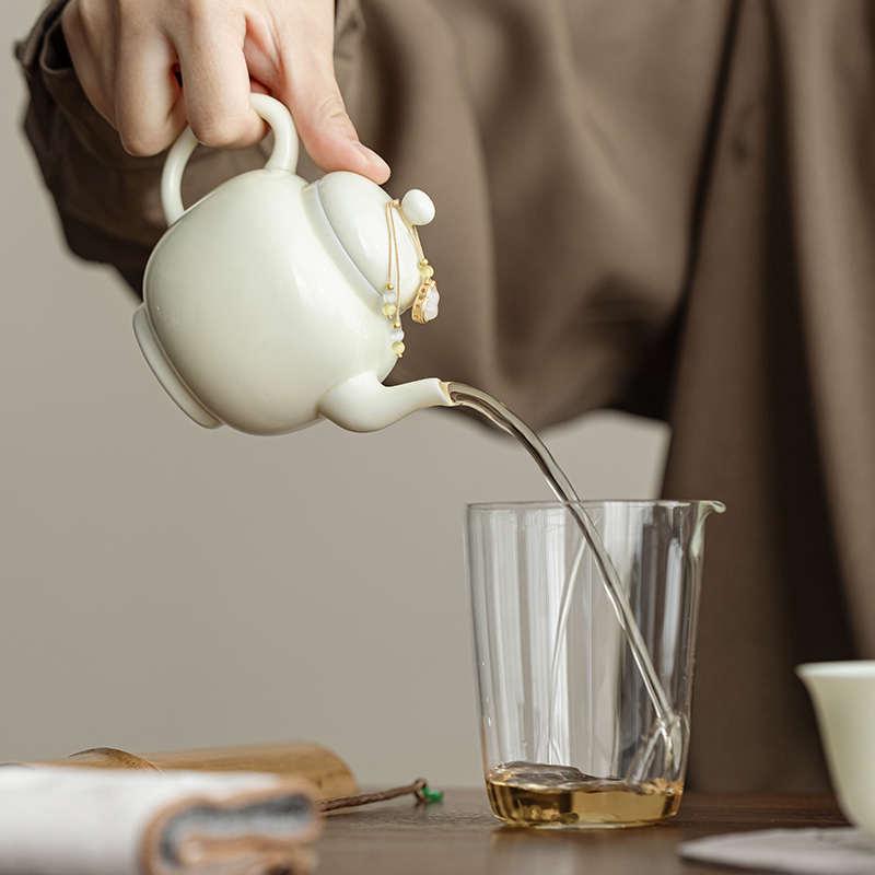 宜物宜心 功夫茶具小套装家用个人用单人饮泡茶一壶二杯旅行茶具