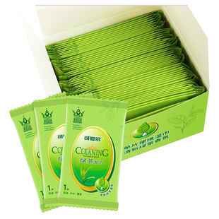 可爱多绿茶湿巾运动去汗湿纸巾军训擦汗洁面去油提神单片独立包装