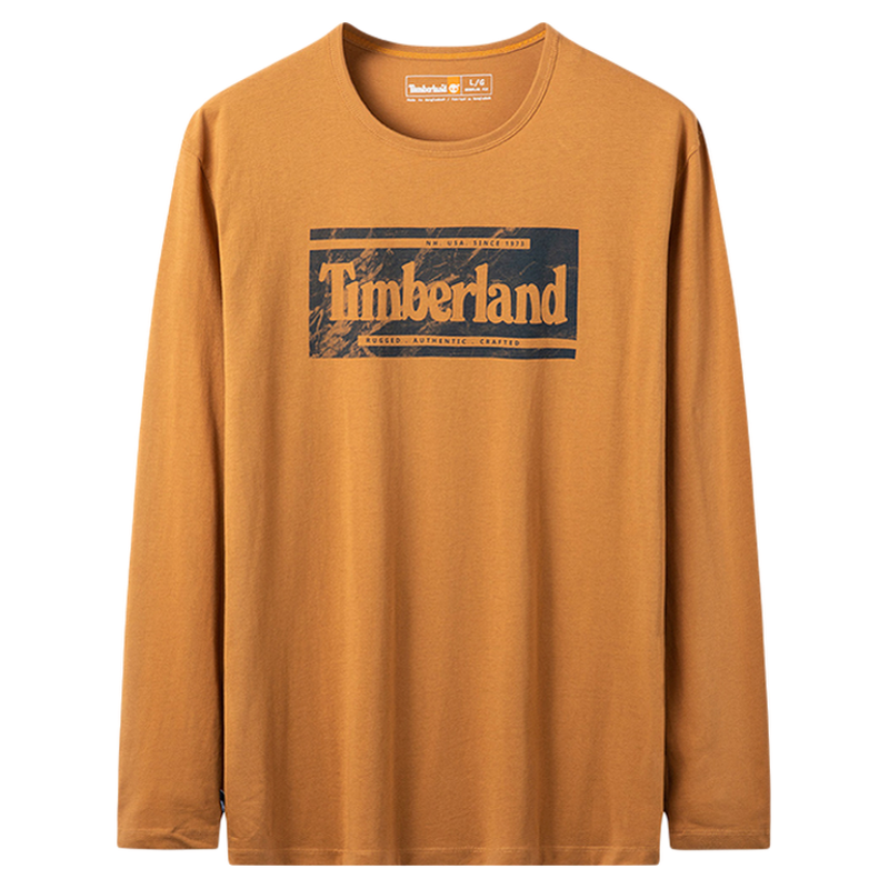 Timberland添柏岚运动户外男纯棉圆领休闲透气长袖T恤A2KNF/A6QYS