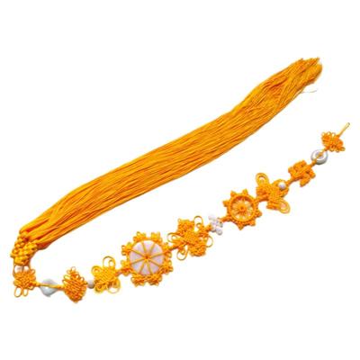 大翡翠A货平安扣长流苏法事燕尾