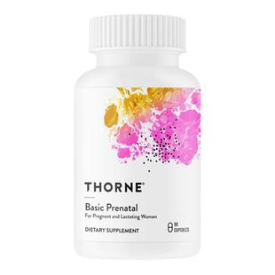 Thorne悦恩孕妇产前叶酸综合基本B族维生素A矿物质备孕胶囊VMP