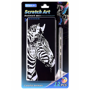 儿童创意刮刮画纸便签书签彩色城市夜景手工diy解压成人玩具纸雕