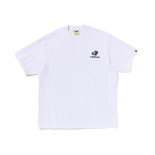 BAPE男装24年秋冬迷彩字母刺绣图案纯色短袖T恤31012MN