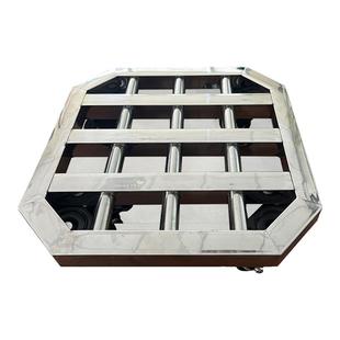 不锈钢花盆托盘移动置物架盆景承重底座带万向轮方形长方形可定制