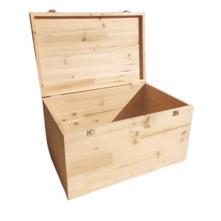 实木大木箱子收纳整理储物书房复古杉木锁扣长车载可定制木质箱子