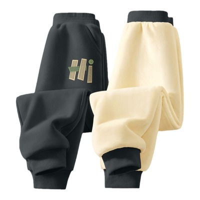 棉致童装衣服男童秋冬加绒长裤