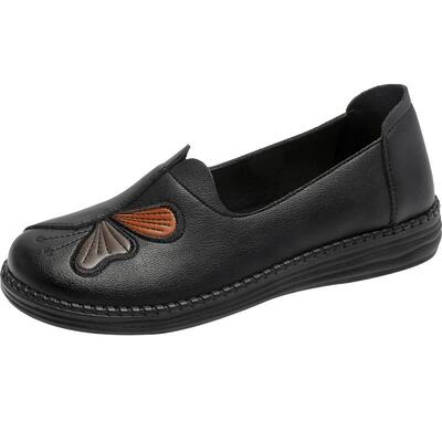 大东妈妈鞋女鞋时尚圆头平底鞋