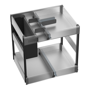 悍高厨房拉篮希勒系列橱柜调味拉篮304不锈钢调味篮