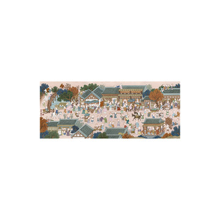 3D-JP全景平面塑料拼图1500片 古典插画添添兔崽崽版金陵图H3710