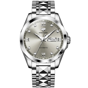 瑞士威宝龙品牌手表男士全自动机械表天然真钻进口芯腕表防水十大