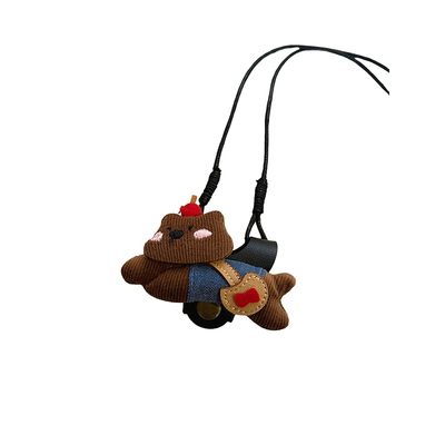 可爱卡通腊肠狗长款墨镜挂绳项链