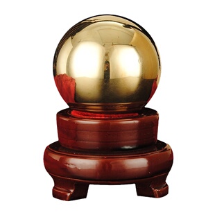 纯黄铜球黄铜实心球 5 6 7 8装饰圆球健身球手球工艺品送礼