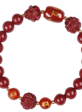 99.99%满意普陀山朱砂手串正品