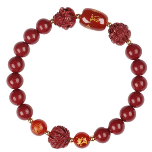 普陀山朱砂手串正品2026属马本命年手链鼠牛兔三合六合太岁护身符