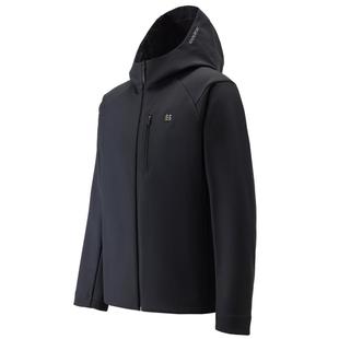 KOLON SPORT可隆软壳衣男防泼水防风外套保暖连帽拉绒软壳夹克