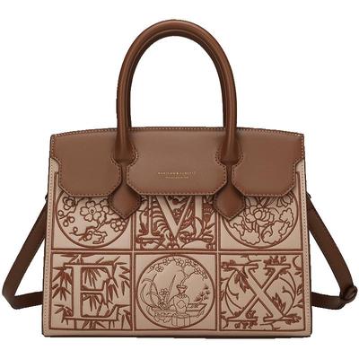 稻草人官方刺绣手提斜挎包妈妈包