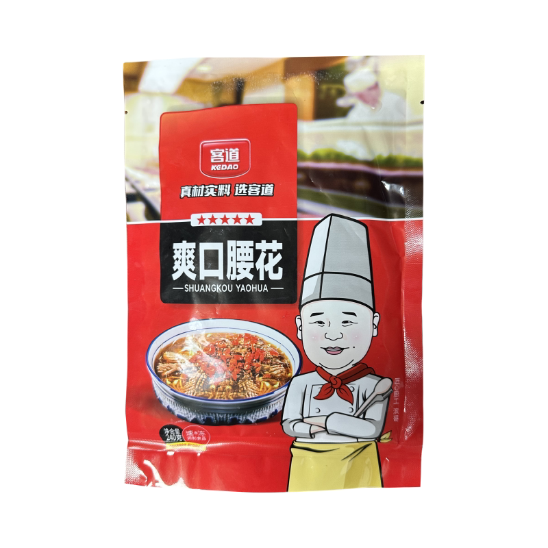 客道爽口腰花240*30包腌制新鲜猪肾半成品干锅爆炒猪腰子切片商用