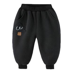 男宝长裤冬季男童加绒加厚裤子男孩冬款保暖大屁屁裤百搭童装下装