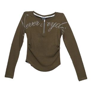 CBXLAB街舞潮牌一衣多穿烫钻性感修身长袖爵士辣妹个性秋冬上衣女