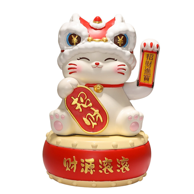 招财猫摆件自动招手收银台装饰品