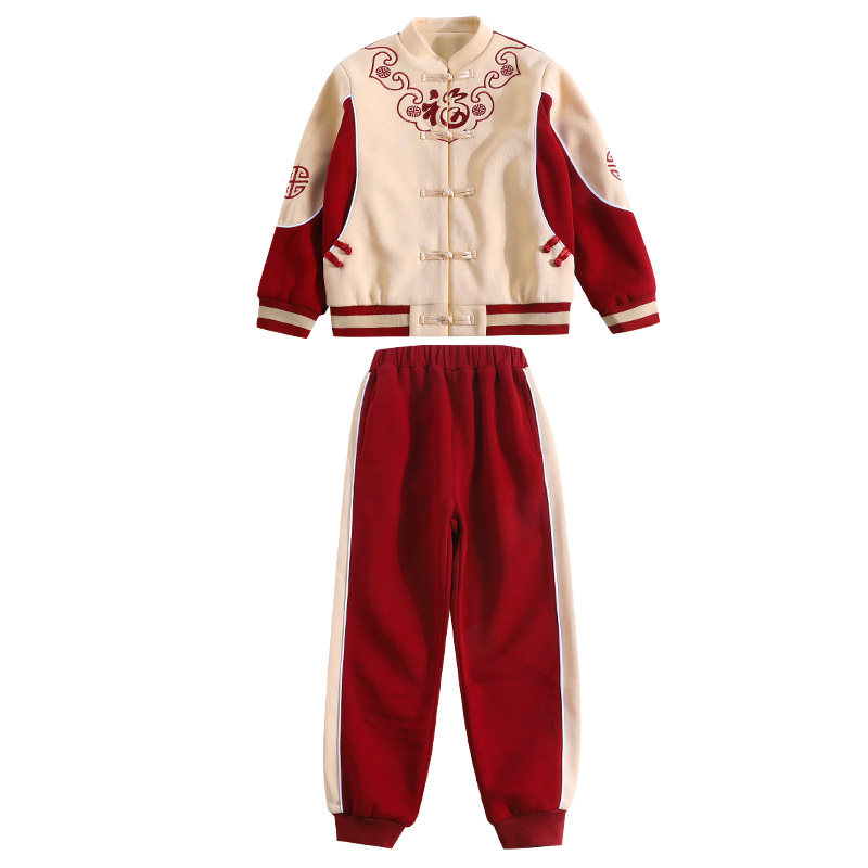 小学生校服秋季新款套装幼儿园园服中国风儿童运动班服六一演出服