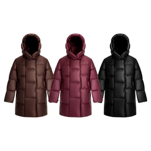 DeIFy/缔弗科鲁达泡芙连帽鹅绒服女25年冬新款绑带收腰羽绒服外套