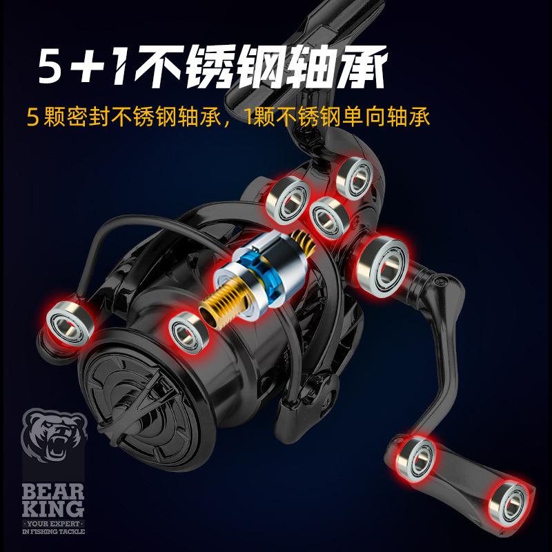 熊王路亚全金属纺车卡防轮纺车渔轮鱼竿远投轮线杯浅海轮无轮间隙