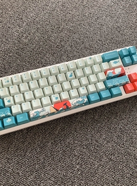 68键机械键盘MAC无线蓝牙61双模typec便携黑爵k680T彩蓝光青轴PBT