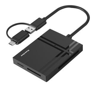 蓝硕五合二读卡器MS卡多合一SD卡TF卡内存CF卡双头高速usb3.0转换器多功能安卓typec通用手机电脑多接口同读