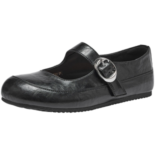 热风平底玛丽珍鞋女鞋2026年春季新款百搭复古棕色小皮鞋通勤单鞋