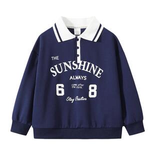 植木【半开序曲】字母印花儿童卫衣休闲男童女童2026春夏新款童装