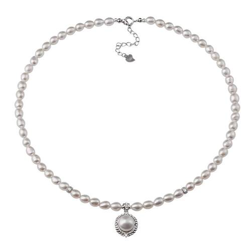 宫里上新珍珠项链女款正品官方旗舰店天然淡水吊坠送妈妈生日礼物